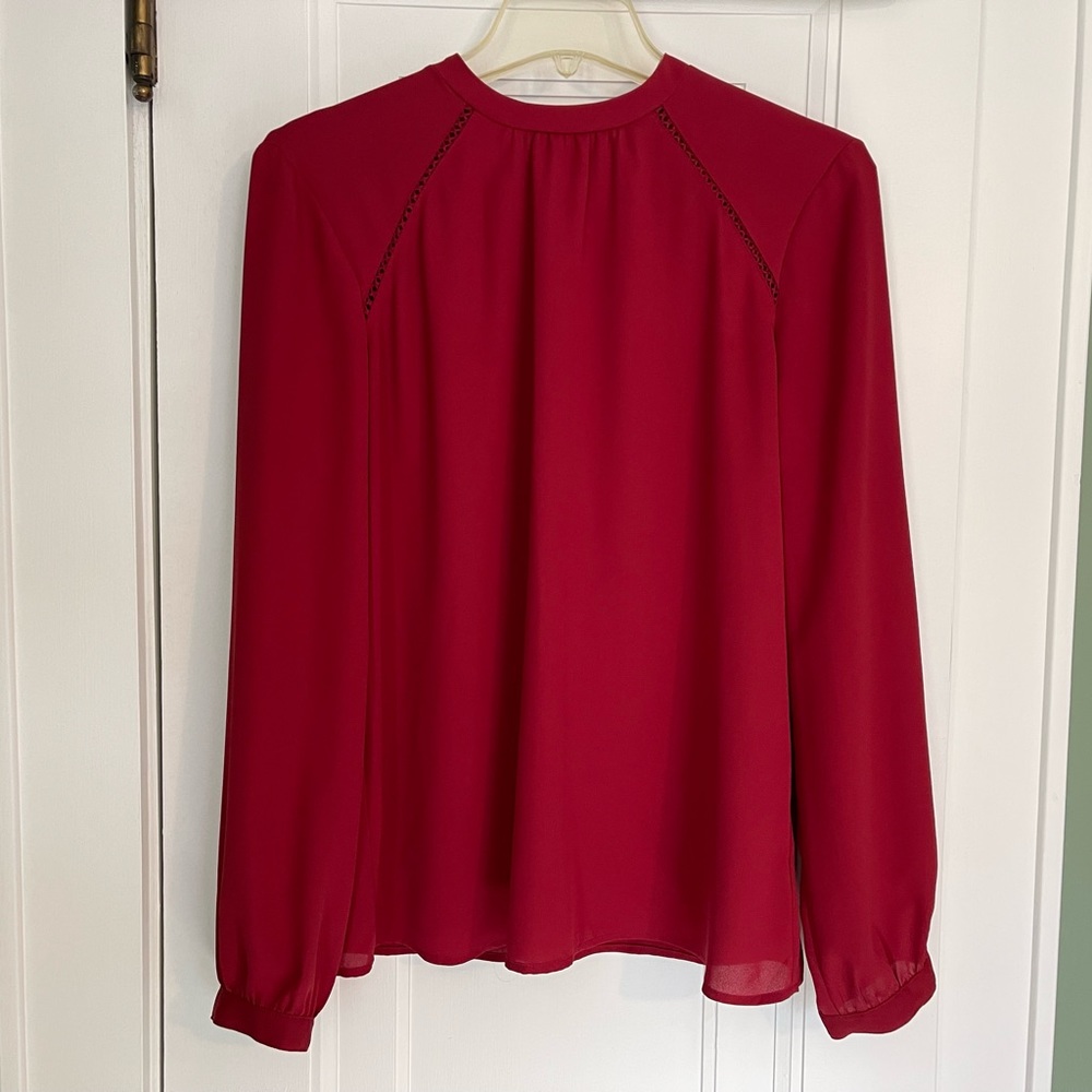 EUC Express Dark Red Top with Button Back, size M